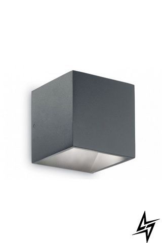 Настенный уличный светильник Ideal Lux Rubik 149738 серый 6 Вт 3000 K IP44 149738 фото