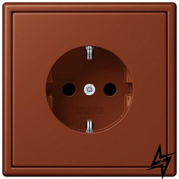 LC1520KI4320D Les Couleurs&reg; Le Corbusier SCHUKO&reg;-розетка з вбудованою підвищеним захистом від дотику terre sienne brulee 59 Jung фото