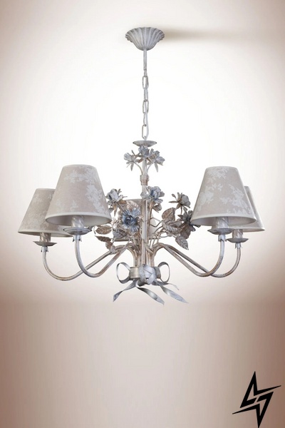 Люстра с абажуром NB Lighting Romantika 6405-cl47-aba01n-ct2704 16409 фото в живую, фото в дизайне интерьера