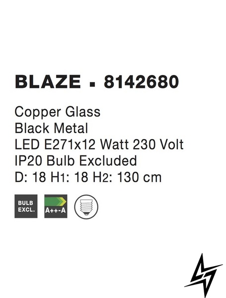 Подвесной светильник Nova luce Blaze 8142680  фото в живую, фото в дизайне интерьера