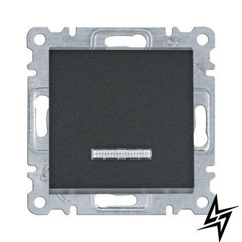 1-клавишный выключатель Hager WL0213 Lumina-2 черный, матовый, IP20 WL0213 фото