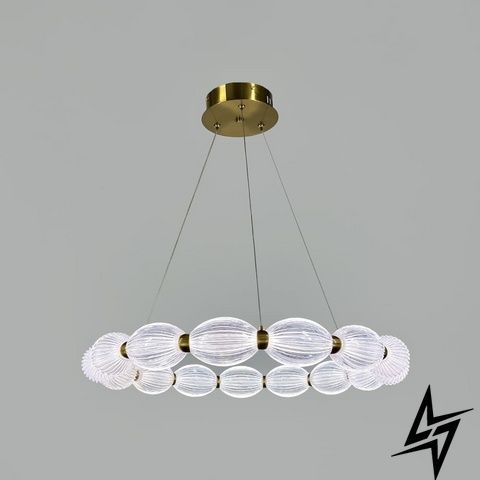 LED люстра з кільцями &Oslash;58 см латунна 26-11513 фото