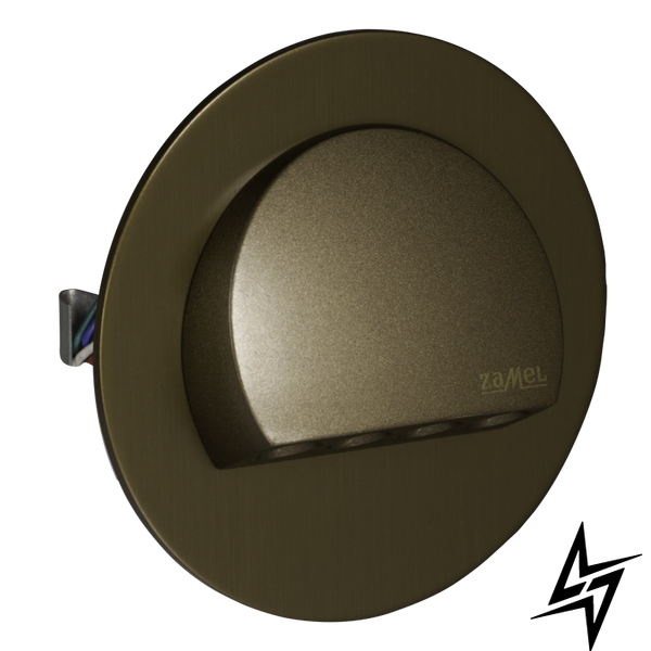Настенный светильник Ledix Rubi с рамкой 09-211-46 врезной Старое золото RGB 14V ЛЕД LED10921146 фото в живую, фото в дизайне интерьера