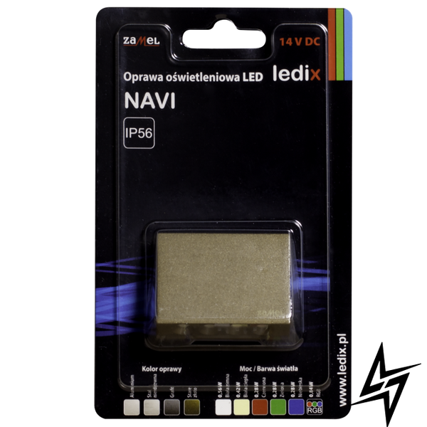 Настінний світильник Ledix Navi без рамки 10-111-42 накладний Старе золото 3100K 14V LED LED11011142 фото наживо, фото в дизайні інтер'єру