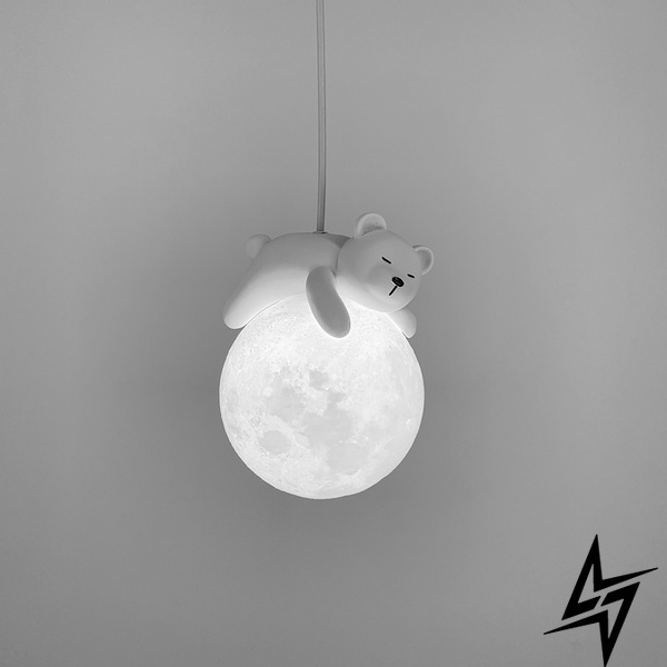 Підвісний світильник Bear on the moon LE39402 Білий/Білий 15см 1xG9 SGJ 12-150 фото наживо, фото в дизайні інтер'єру