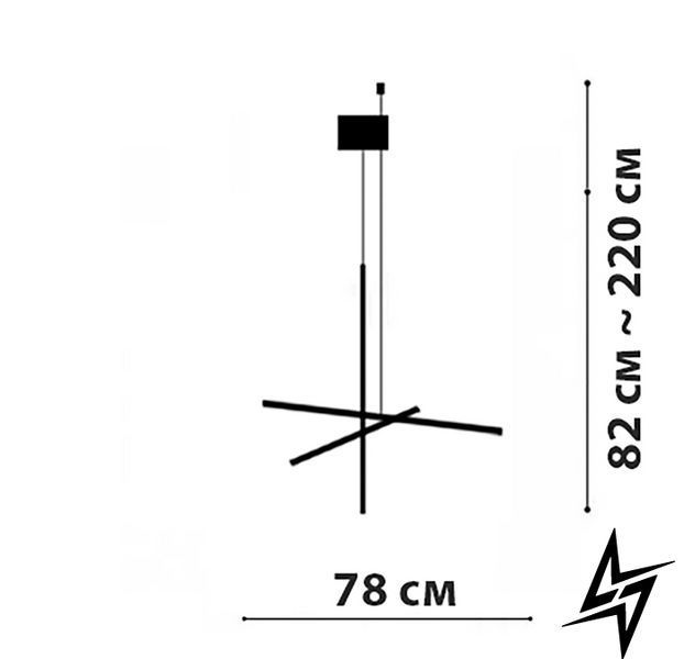 Люстра Friendlylight Cross FL5019 черная 6 Вт 3000 K FL5019 фото
