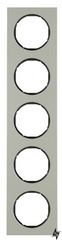 Пятиместная рамка R.3 10152204 (нержавеющая сталь/черная) Berker фото