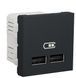 USB-розетка Schneider Electric NU341854 Unica New, антрацит, матовая, IP20 - изображение 2