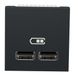 Подвійна USB розетка NU341854 2.1А 2М антрацит Unica New Schneider Electric фото 7/7