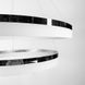 Современная подвесная LED люстра на 2 кольца в серебряном каркасе LE37969 LED 3000-4500-6000K Хром M 2702-800+600 СH фото в дизайне интерьера, фото в живую 2/5