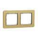 Рамка 2 поста Schneider Electric SDD371802 Sedna Elements матовое золото пластик фото 1/2