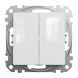 Перемикач прохідний 2-клавішний Schneider Electric SDD111108 Sedna Design білий пластик - зображення 2