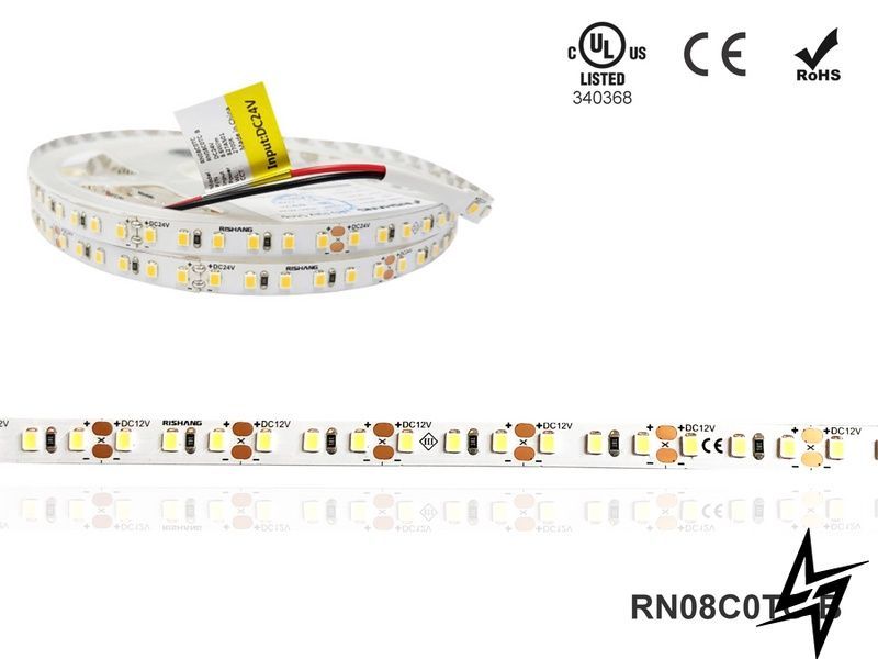 LED лента RISHANG 120-2835-24V-IP20 8,6W 810Lm 5000K 5м RN08C0TC-B-DW фото