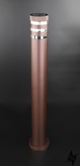 Вуличний ліхтар стовпчик Luxcel 23-37770 Коричневий 8021/80-cf фото наживо, фото в дизайні екстер'єру