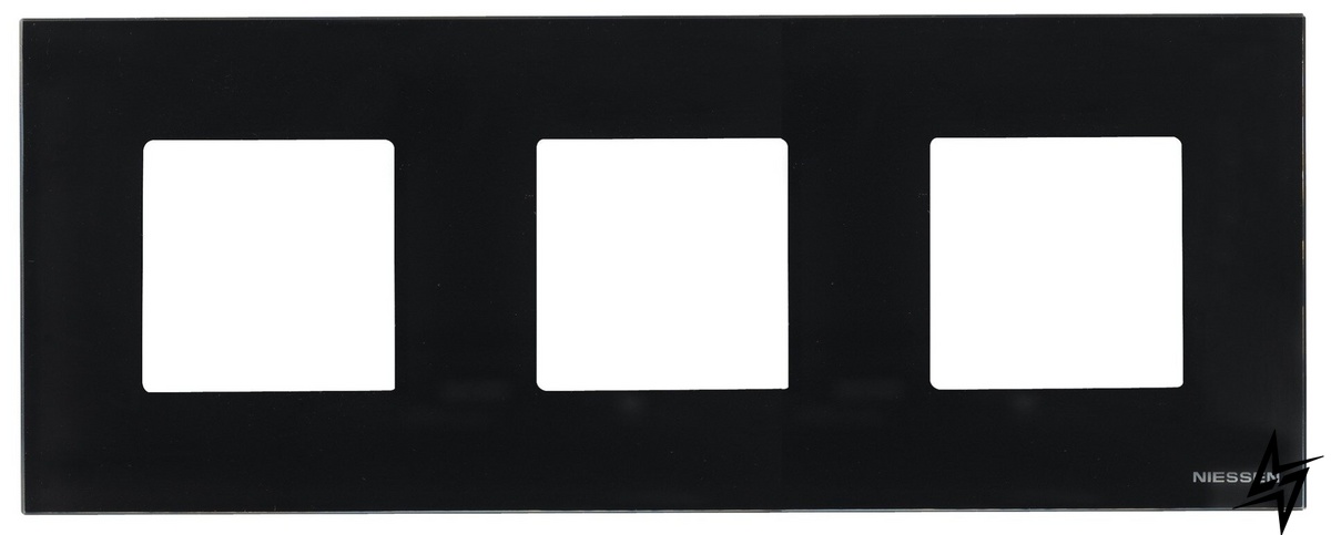 Тримісний рамка Zenit N2273 CN скло (чорне) 2CLA227300N3101 ABB фото
