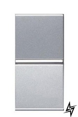 Одноклавішний прохідний вимикач Zenit N2102 PL 1М (срібло) 2CLA210200N1301 ABB фото