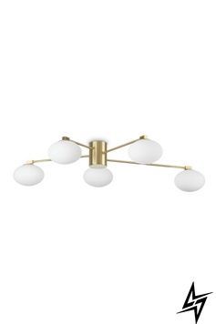 Стельова люстра Ideal Lux 288277 Hermes Pl5 D90 Ottone фото