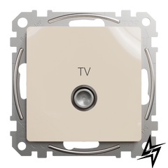 Розетка TV конечная Schneider Electric SDD112471 Sedna Design бежевый пластик фото