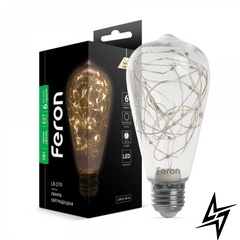 ЛЕД лампа Feron 01864 Hi-Power E27 2W 2700K 6,4x11 см фото