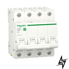 Автоматичний вимикач Schneider Electric Resi9 25 А 4P В 6кА R9F02425 фото