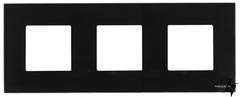 Трехместная рамка Zenit N2273 CN стекло (черное) 2CLA227300N3101 ABB фото