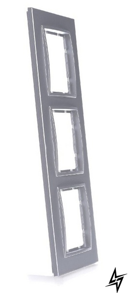 Тримісний пластикова рамка B.7 10136424 (алюміній) Berker фото