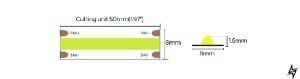 LED стрічка COLORS COB-24V-IP20 9.6W 1035Lm 4000K 5м DRF10-24V-8mm-V1-NW фото