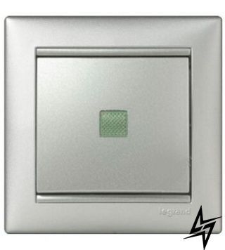 Механизм перекрестного выключателя Valena с подсветкой алюминий 770148 Legrand фото