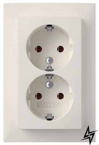 Двойная розетка Berker S.1 47741909 16 А белая матовая 47741909 фото