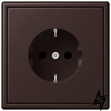 LC1520KI4320J Les Couleurs&reg; Le Corbusier SCHUKO&reg;-розетка з вбудованою підвищеним захистом від дотику terre d'ombre brulee 59 Jung фото