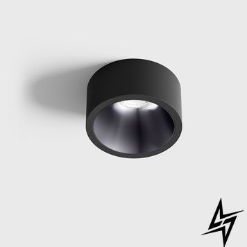 LTX 01.2203.7.930.BK/DB Вбудований стельовий світильник з рамкою INVISIBLE MINI OUT, D55мм, H58мм, CREE LED 6.3W, 350mA, 640Lm, 3000K, 55&deg;, CRI>90, IP44, чорний/діамантово-чорний фото
