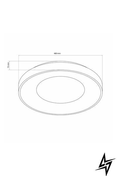 Стельовий світильник Goldlux Witold 326720 LED 72 Вт, 3000 K, чорний, &Oslash;48 &times; 7,5 см фото