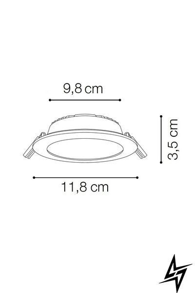 Точковий вбудований світильник Ideal Lux Groove 123974 білий 10 Вт 3000 K фото