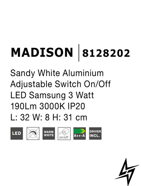 Стельовий світильник Nova luce Madison 8128202 LED  фото наживо, фото в дизайні інтер'єру