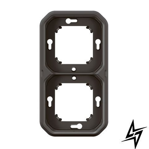 Рамка-супорт 2-пост. гориз./верт. вбуд. Plexo New антрацит Legrand 069607L фото