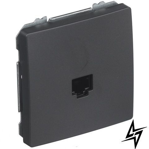 Розетка комп'ютерна Siemens Delta Style RJ45 5e чорний коссо 22595AC01 фото
