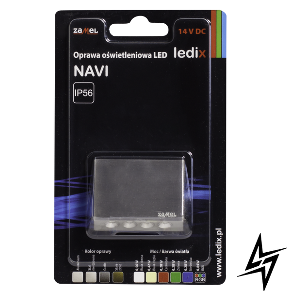 Настінний світильник Ledix Navi без рамки 10-111-22 накладний Сталь 3100K 14V LED LED11011122 фото наживо, фото в дизайні інтер'єру