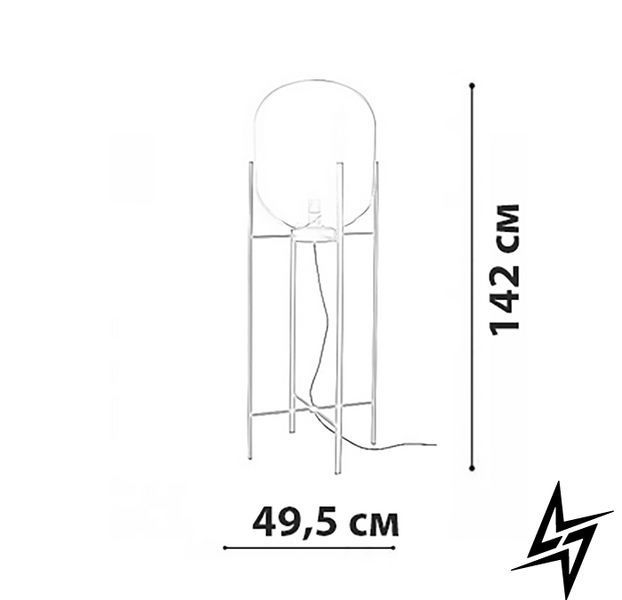 Торшер Friendlylight Glass Oval FL9002 димчастий E27 FL9002 фото