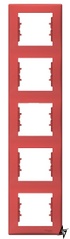 Пятиместная вертикальная рамка Sedna SDN5801541 (красная) Schneider Electric фото