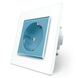 Розетка с заземлением Livolo белый голубой стекло (VL-C7C1EU-11/19) фото