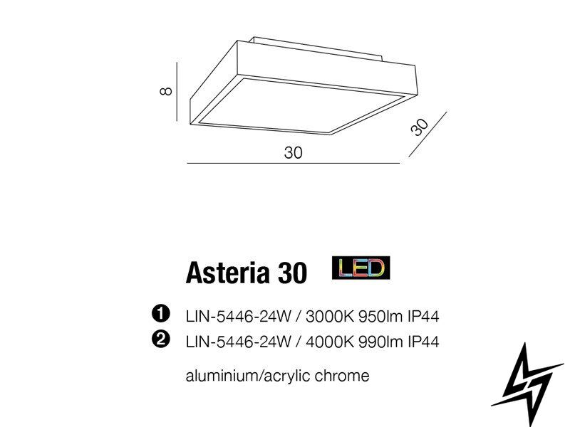 Стельовий світильник AZ2477 Azzardo Asteria LIN-5446-24W-4000 LED  фото наживо, фото в дизайні інтер'єру
