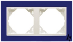 Рамка двойная Logus 90. Animato синий/лед Efapel фото