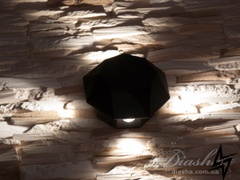 Четырехлучевой фасадный LED светильник D23-31145 Черный DFB-1324BK CW фото в живую, фото в дизайне экстерьера