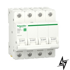 Автоматичний вимикач Schneider Electric Resi9 32 А 4P В 6кА R9F02432 фото