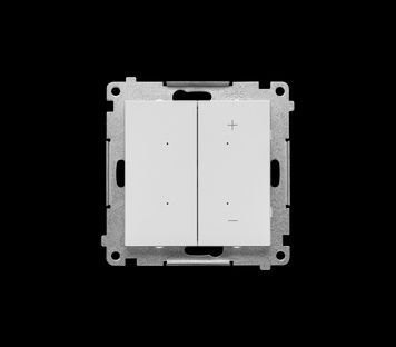 Кнопковий світлорегулятор з підсвітленням 230V модуль 2W-250W Світло-сірий матовий Simon 55 TESL1.01/114 фото
