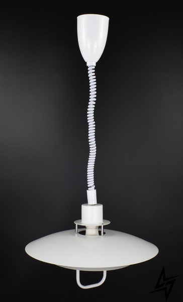 Стельова люстра підвісна на 1 лампочку L23-37471 Білий MJ13-480-wh-k фото наживо, фото в дизайні інтер'єру