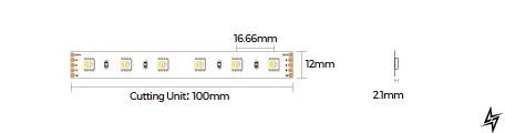 LED стрічка COLORS 60-5050-24V-IP20 16.8W RGB+3000K 5м D560RGBWW-24V-12mm D560RGBWW-24V-12mm фото