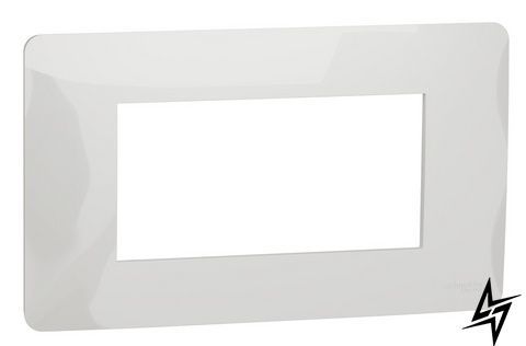 Рамка модульна Schneider Electric NU210418 Unica Studio, біла, глянцева, пластик NU210418 фото