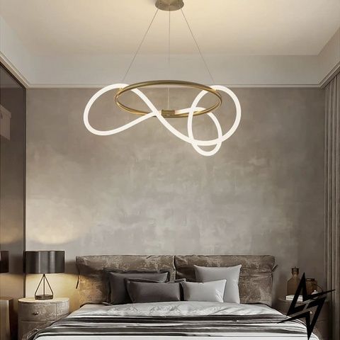 LED люстра с кольцами &Oslash;80 см латунная ELISION 26-0165 фото