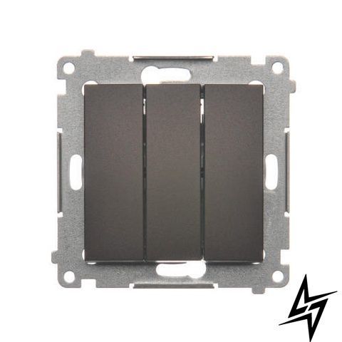 3-клавишный выключатель Simon DW31.01/46 54, коричневый матовый, 10 AX, 250 В DW31.01/46 фото